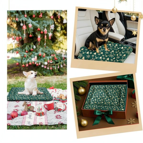 Clysee Christmas Cat Bed Self Heating Pet Mat Holiday Design-4