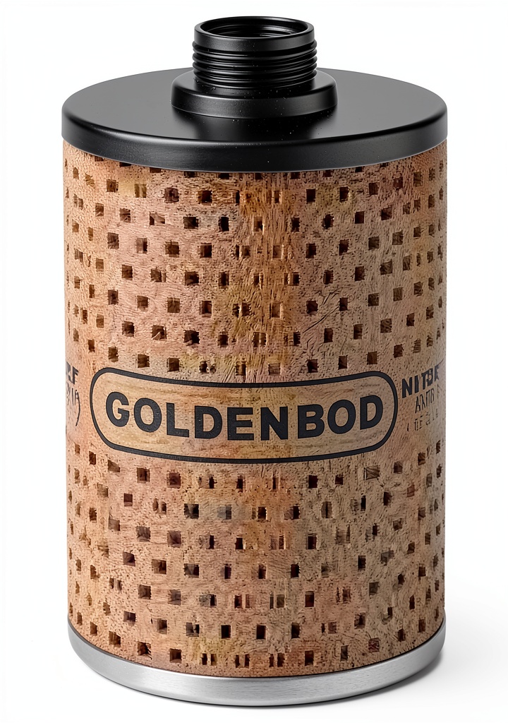Goldenrod 470-5 hydraulic filter bowl displayed in industrial setting