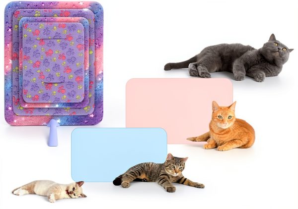 Tierecare Cat Blanket Lightweight Fleece Pet Bed Mat-2