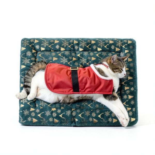 Clysee Christmas Cat Bed Self Heating Pet Mat Holiday Design-2