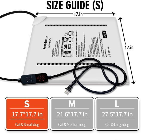 Rest-Eazzzy Pet Heating Pad Adjustable Temperature Washable-4