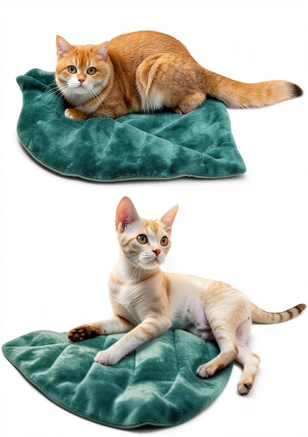 Rzxlszy Cat Leaf Mat Flannel Cotton Pet Bed Mat-7