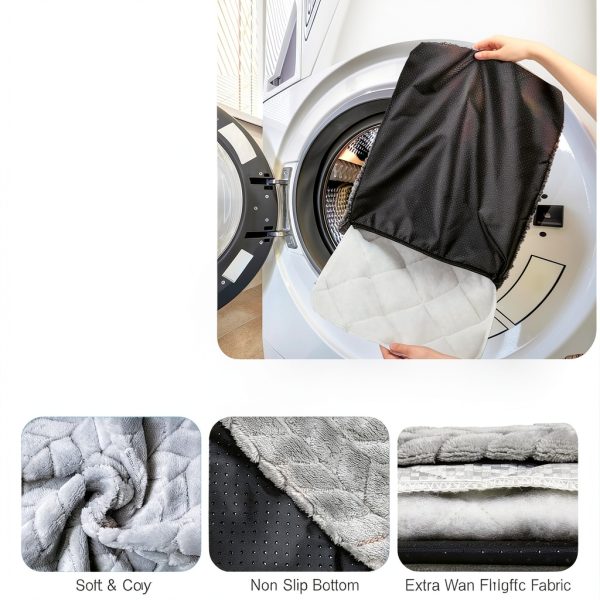 Drydiet Self Warming Cat Bed Mat Removable Washable Cover-2