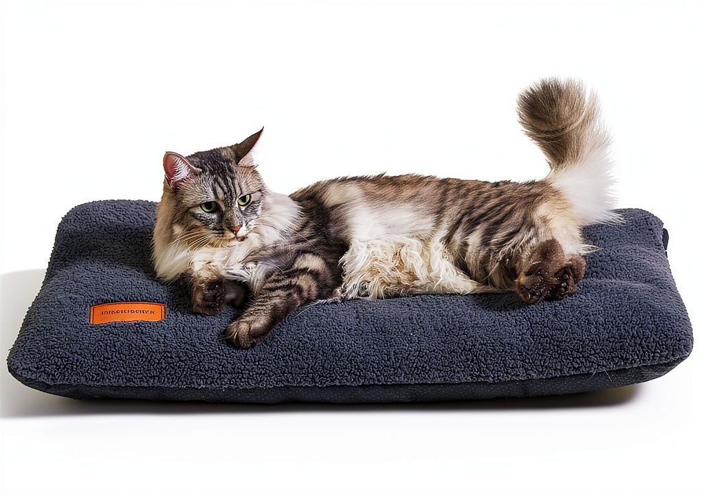 TIMSUNBER Self Warming Cat Bed double padded design showing removable thermal layer