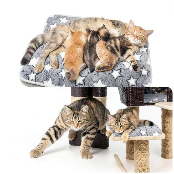 Clysee Self Warming Cat Bed Mat Waterproof Pet Blanket-3