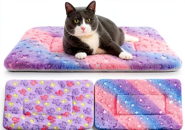 Tierecare Cat Blanket Lightweight Fleece Pet Bed Mat-0