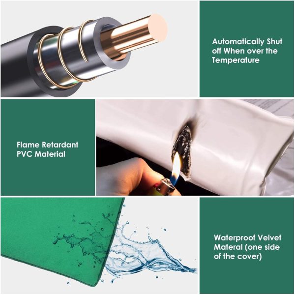 Petnf Waterproof Heating Pad for Dogs Cats Indoor Outdoor-4