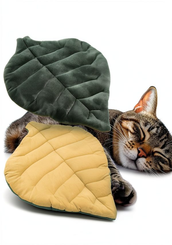 Rzxlszy Cat Leaf Mat Flannel Cotton Pet Bed Mat-3