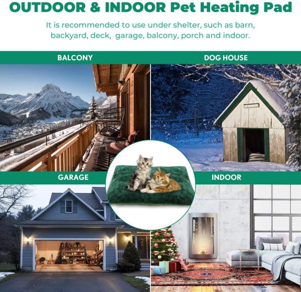 Petnf Waterproof Heating Pad for Dogs Cats Indoor Outdoor-6