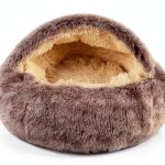 BELEEWILWON Shell Shaped Pet Bed Soft Faux Fur Cat Dog-0