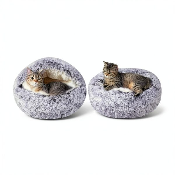 BELEEWILWON Shell Shaped Pet Bed Soft Faux Fur Cat Dog-4
