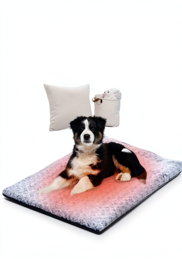 Papettly Self Heating Cat Bed Mat Plush Rose Velvet-3